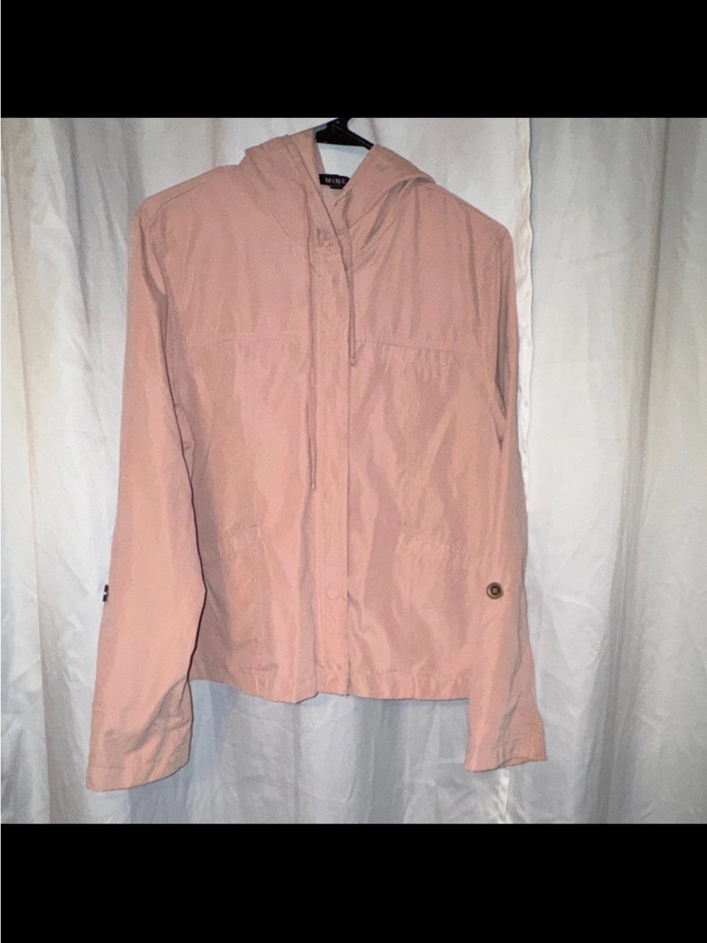 Mine Light Pink Hooded Jacket Size Large